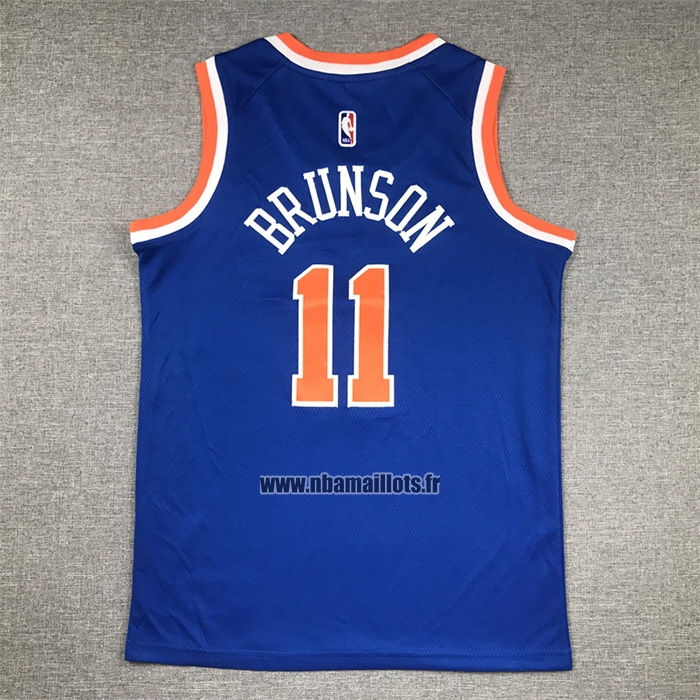Maillot Enfant New York Knicks Jalen Brunson NO 11 Icon 2022-23 Bleu